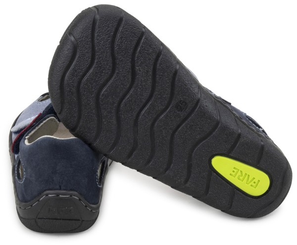Fare Bare |vA ~ Leder Sandale ~ Hellblau/Dunkelblau