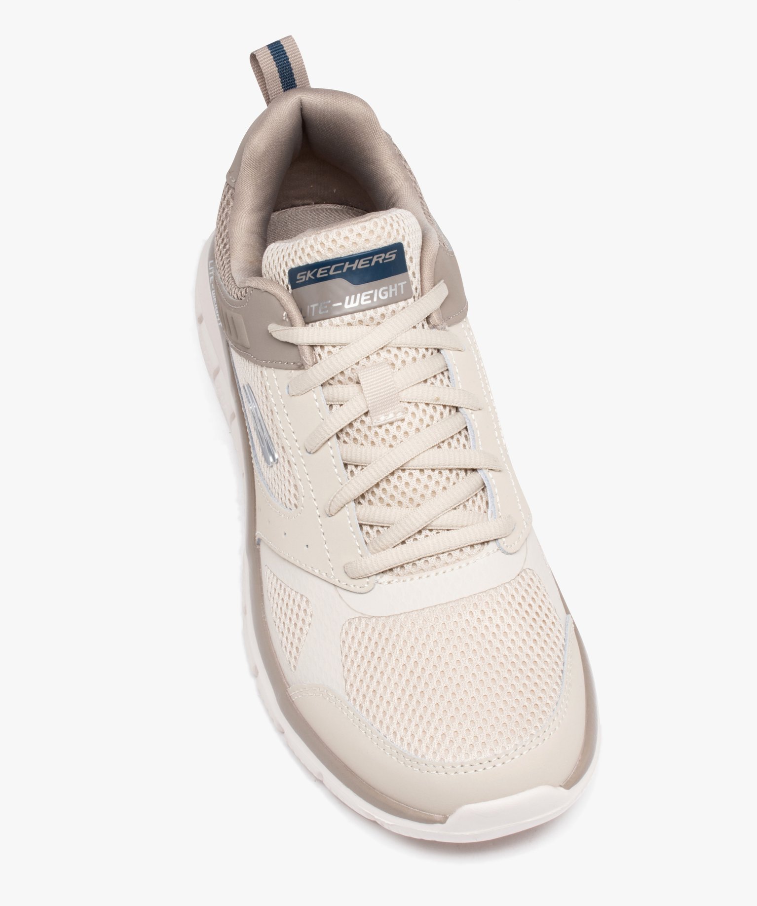 Baskets homme running unies à lacets – Skechers beige | GEMO