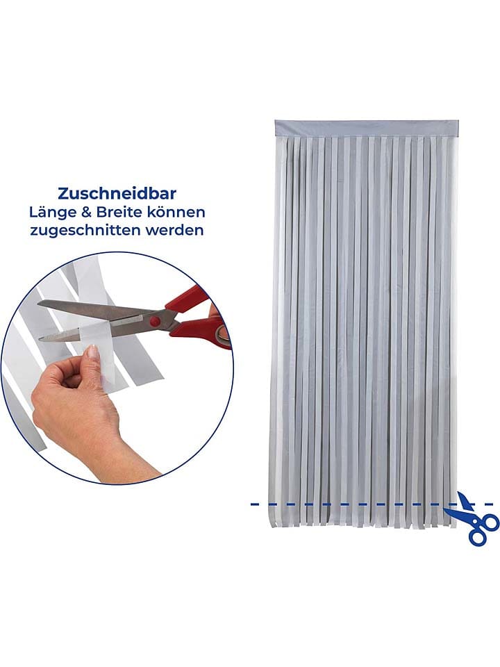 Wenko Türvorhang in Grau/ Silber - (L)200 x (B)90 cm günstig kaufen onesize