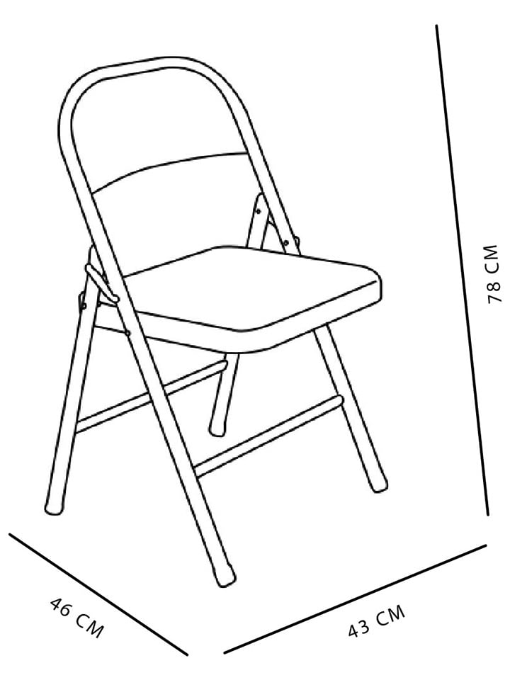 UTILITY Klappstuhl in Blau - (B)43 x (H)78 x (T)46 cm günstig kaufen onesize