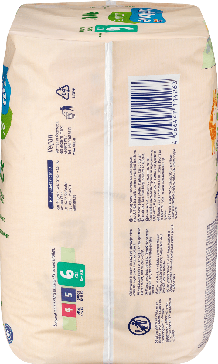 Baby Pants Gr. 6 XXL (15+ kg), 16 St