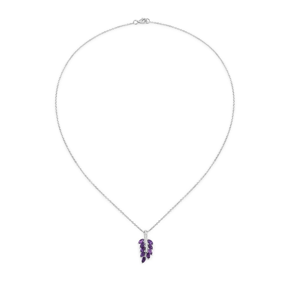 Rafaela Donata Chaîne Floral Argent sterling Améthyste en Argent Bijoux