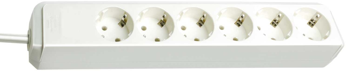 Brennenstuhl 1159420015 Eco-Line 6-πλό λευκό 1,5m H05VV-F 3G1,5