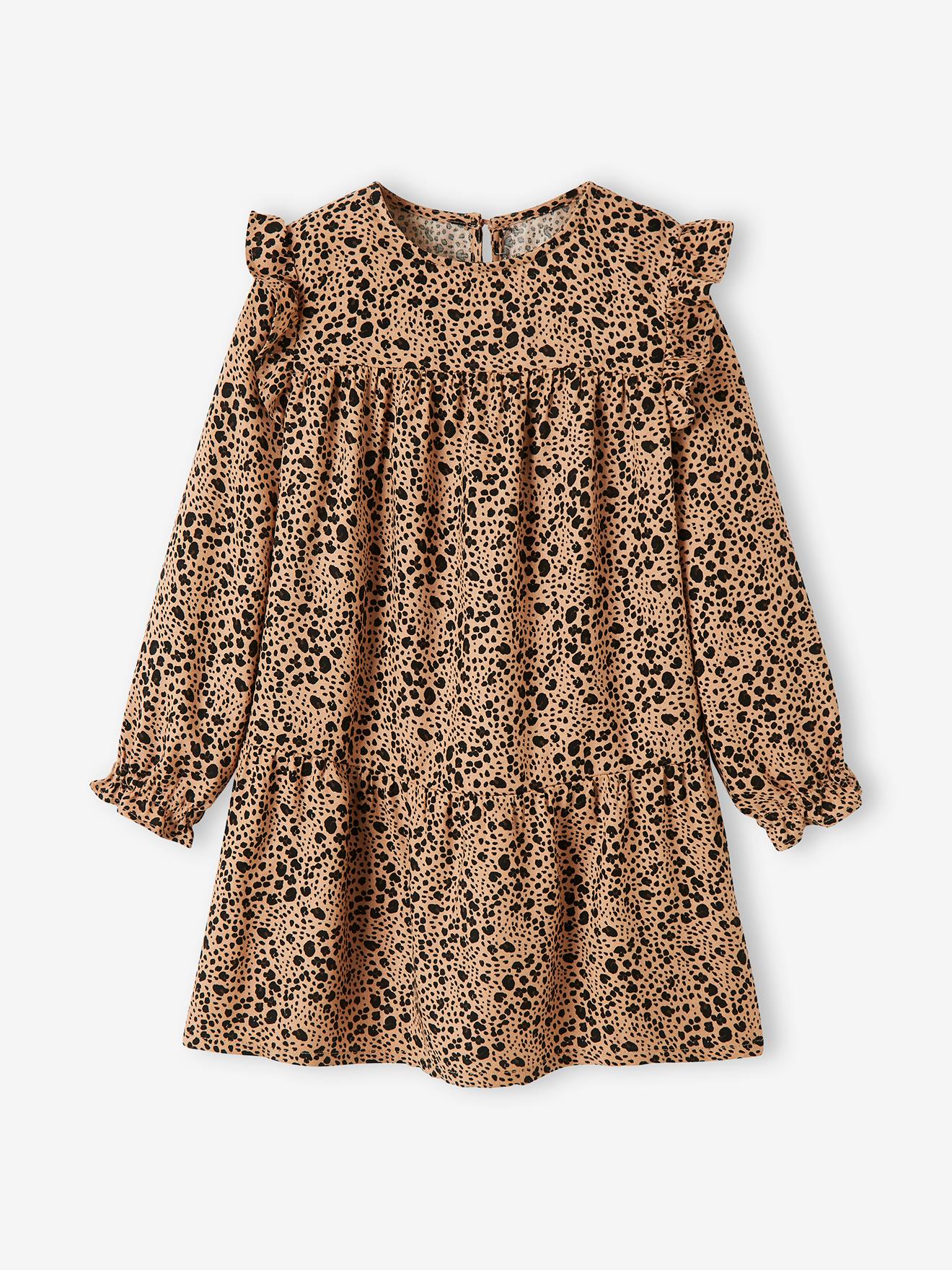 Vertbaudet Mädchen Volantkleid Oeko-Tex - wollweiß