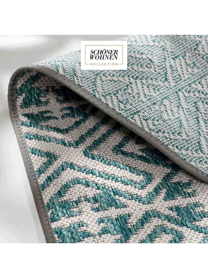 Schöner Wohnen Kollektion Outdoor Teppich PARKLAND in Aquamarin günstig kaufen