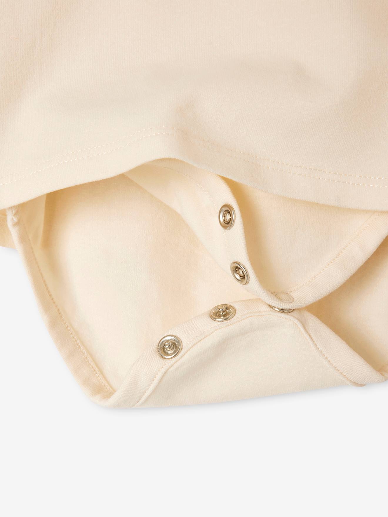 T-shirt body bébé manches longues écru