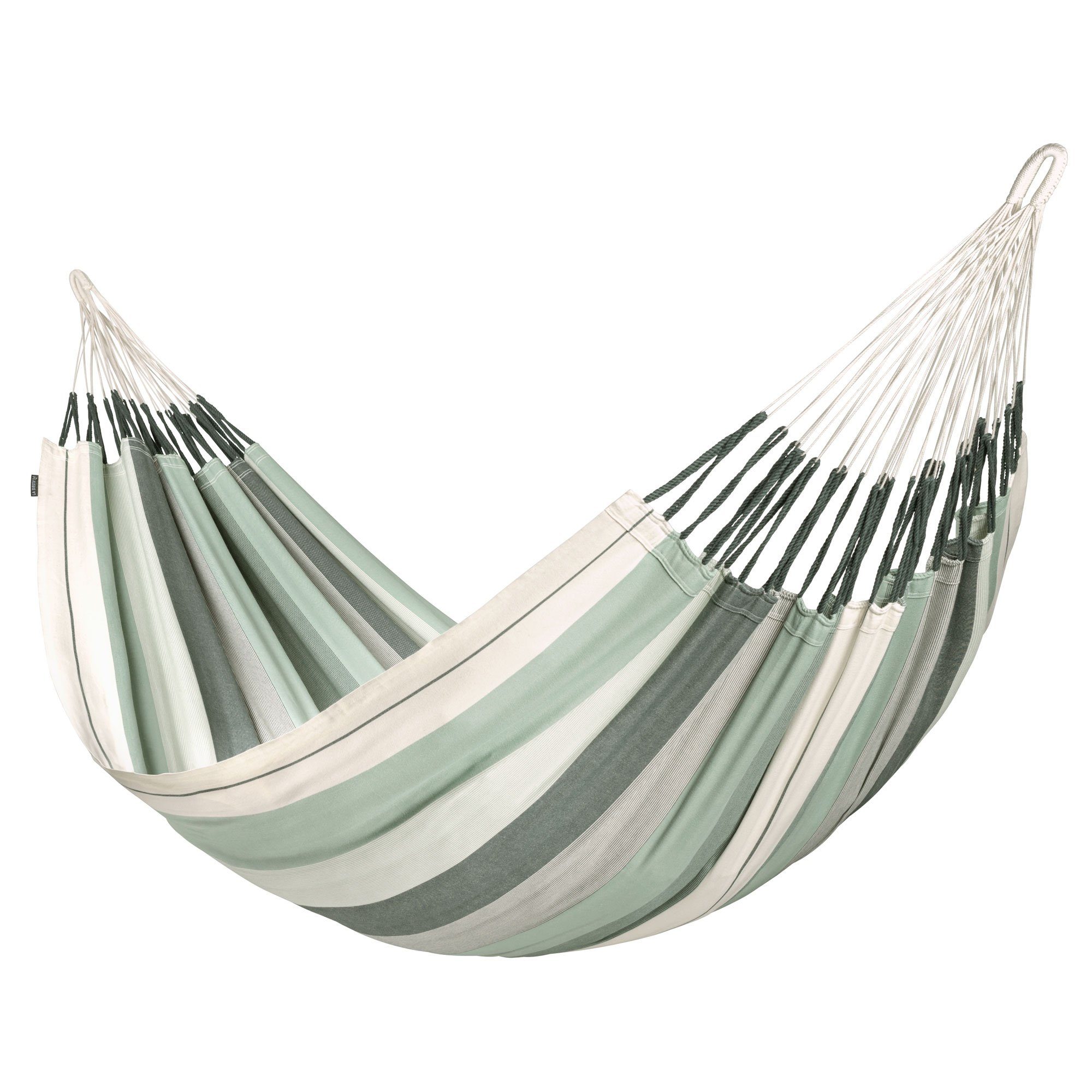 La Siesta Hängematte Kingsize Hängematte Modesta Olive grün La Siesta Bio Baumwolle Tuchhängematte, Hochwertige Qualität