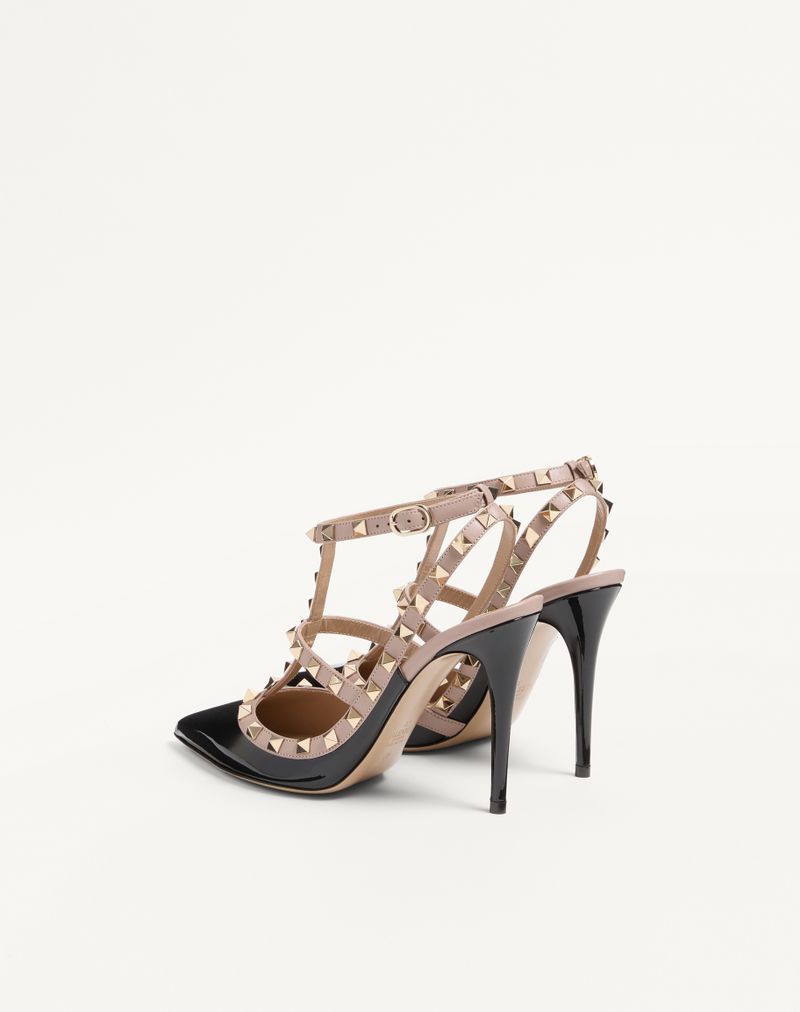 Rockstud patent pumps med 100 mm stropper