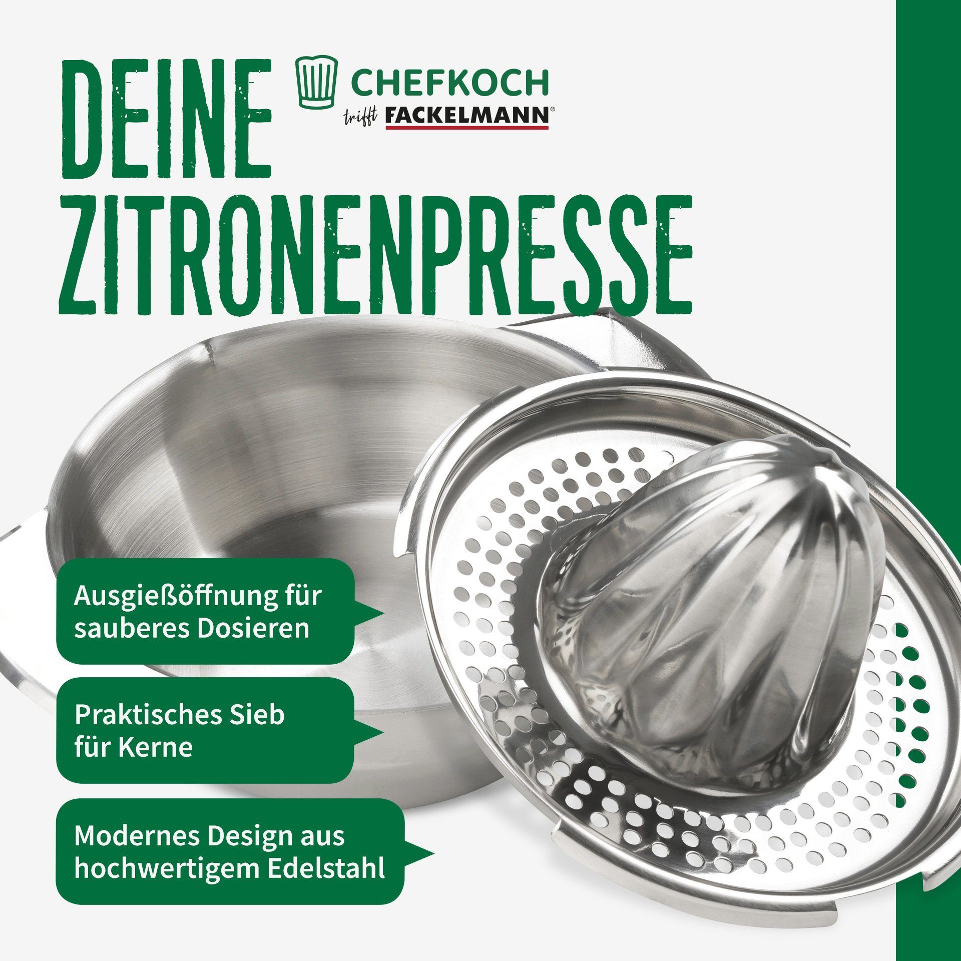 Chefkoch trifft Fackelmann Zitruspresse