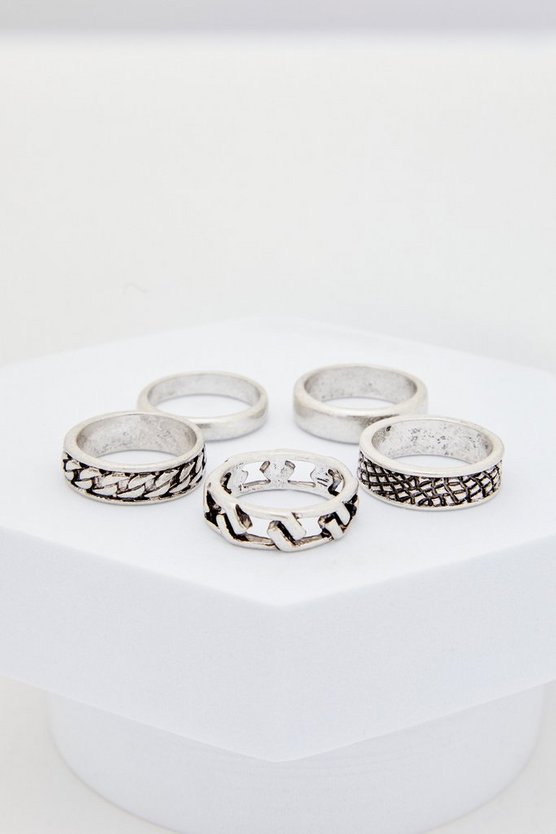 5er-Pack geprägte Ringe