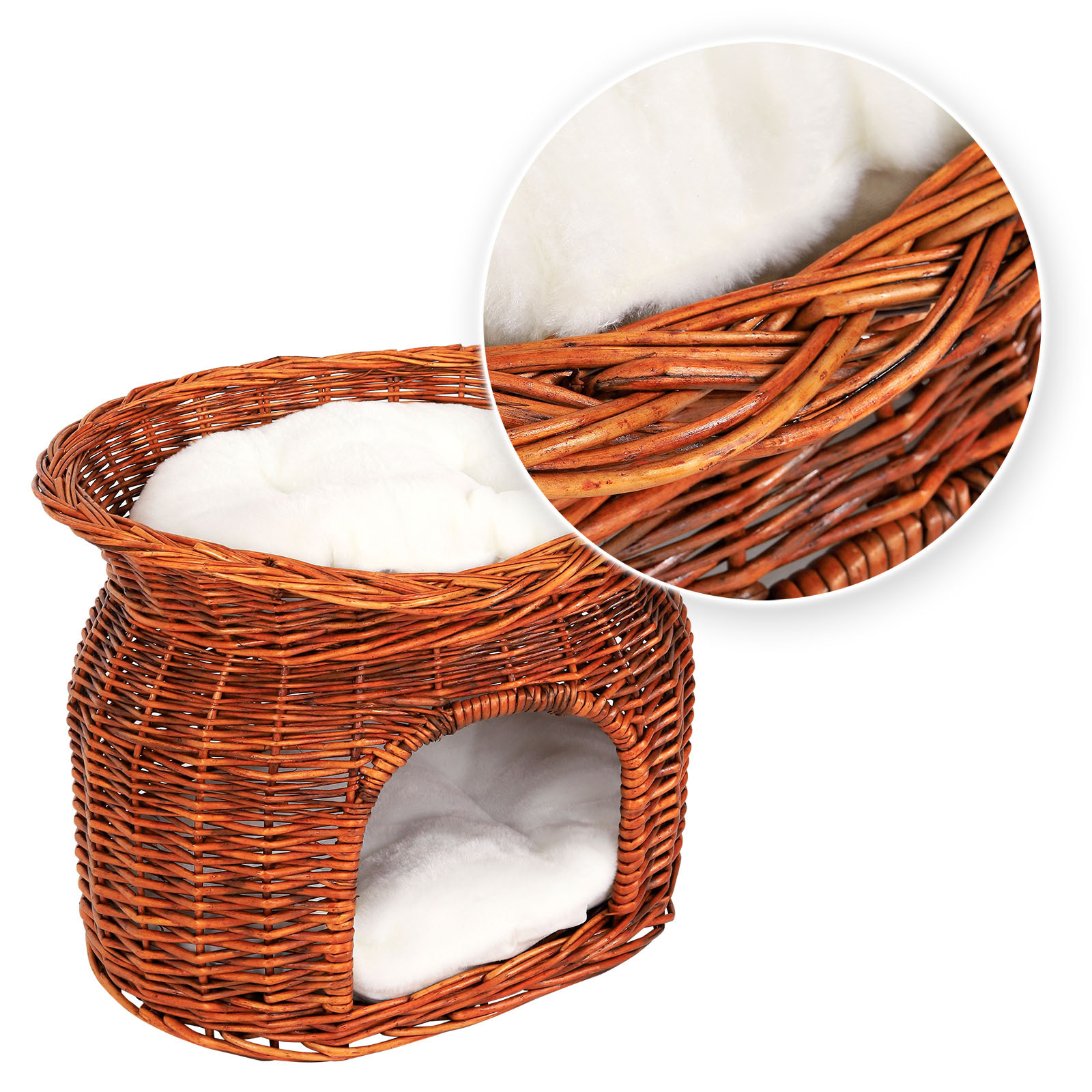 Lionto Katzenbetten & Katzensofas Lionto Weidenkorb für Katze braun
