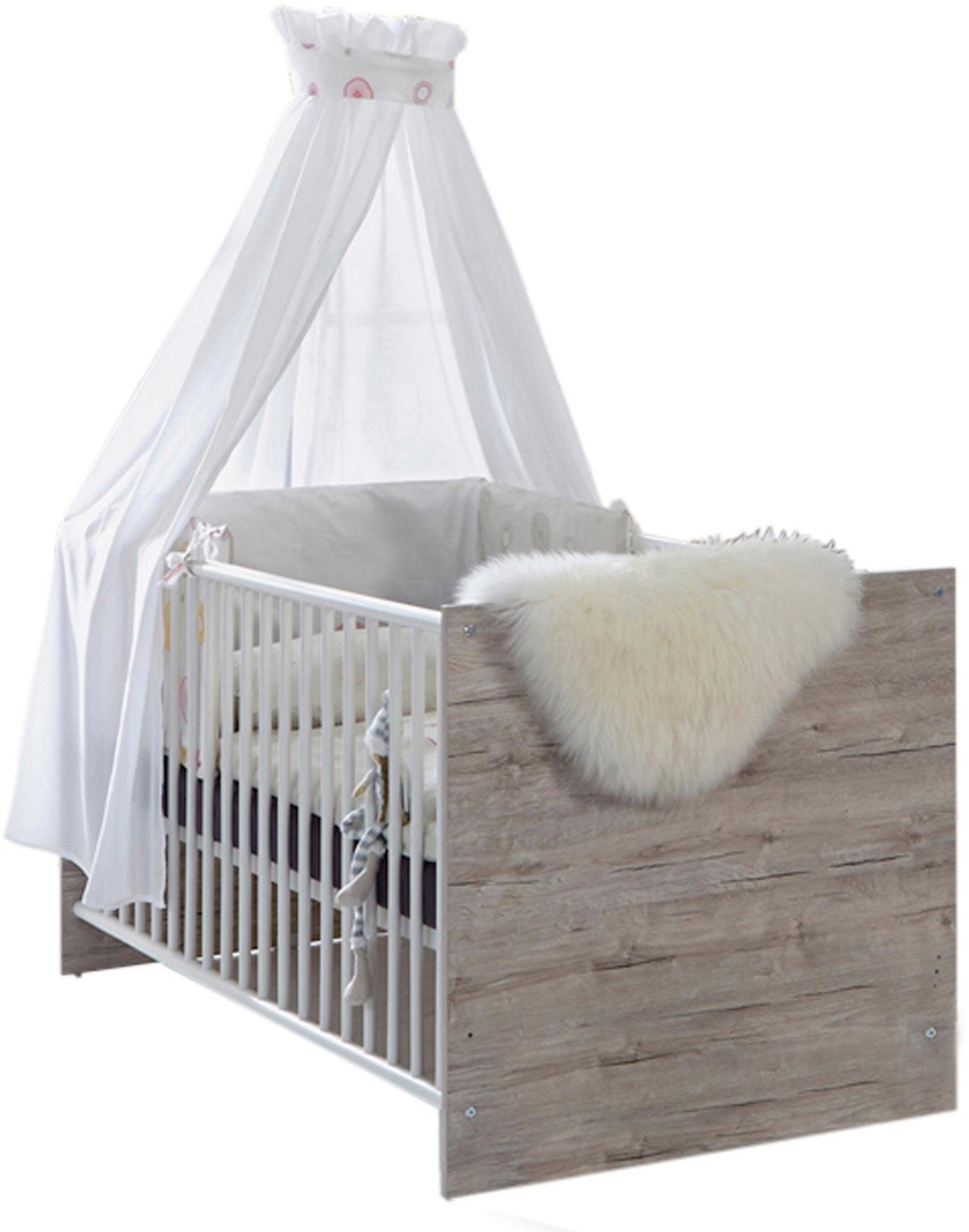 arthur berndt Babyzimmer-Komplettset Bente, (Set, 3-St., Kinderbett, Schrank, Wickelkommode), Made in Germany; mit Kinderbett, Schrank und Wickelkommode
