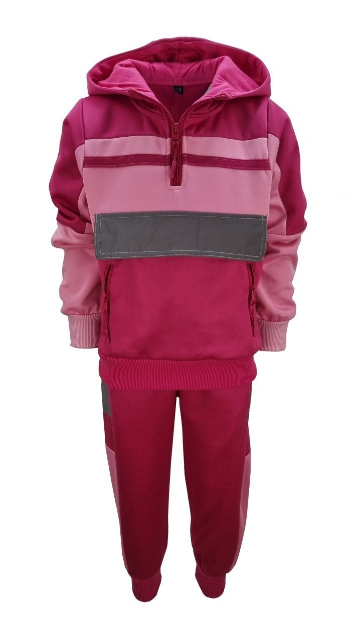 Hessis Freizeitanzug Gefütterter Jungen/Mädchen Trainingsanzug Jogginganzug JF513 (Set, Loopback Pullover mit Jogginghose), mit Kapuze, für Kinder, für Jugendliche