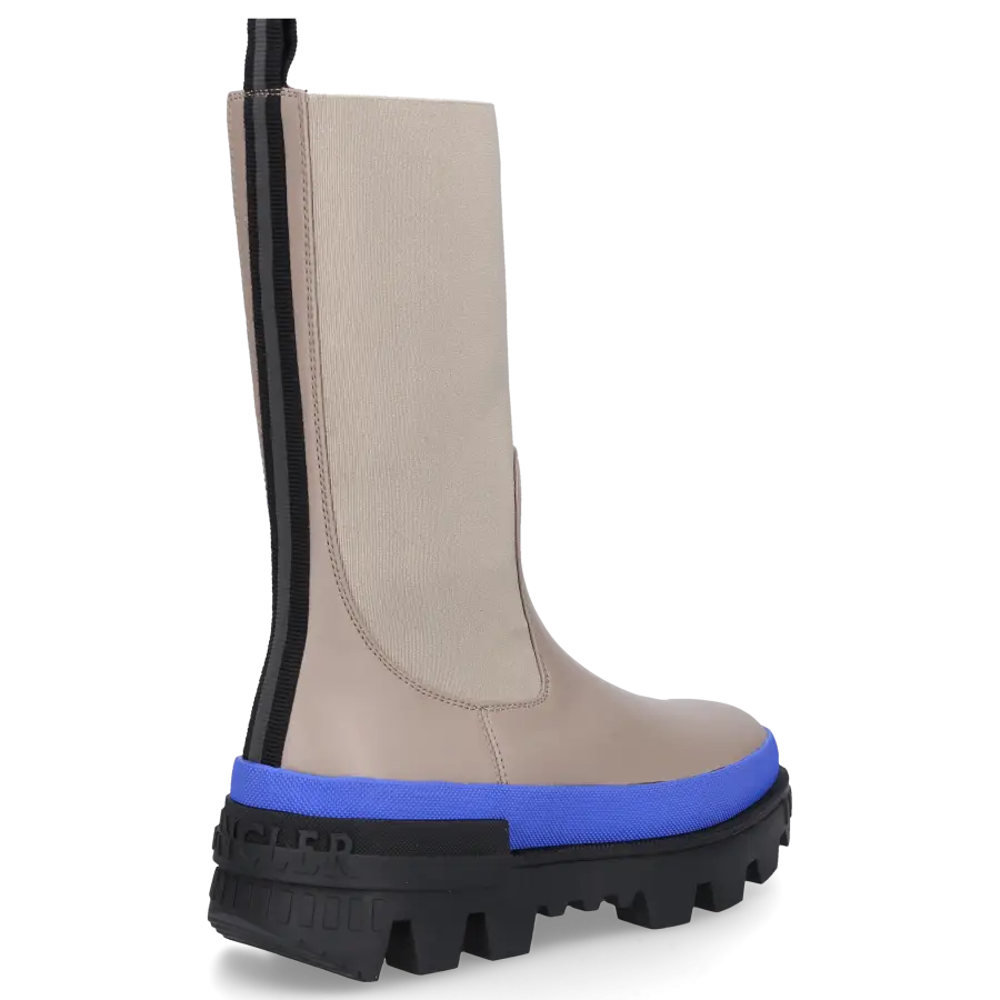 Moncler - Stiefeletten CHELSEA HIGH Kalbsleder - grau