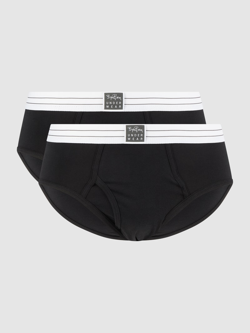 Trunks mit elastischem Logo-Bund im 2er-Pack Modell 'ESSENTIAL' in schwarz