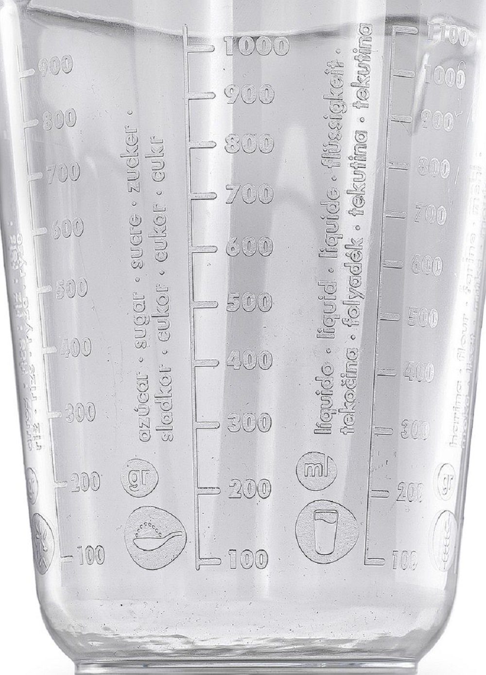 DanDiBo Messbecher Messbecher 1l Kunststoff Transparent Messkanne Füllvolumen 1 Liter Literbecher, Kunststoff