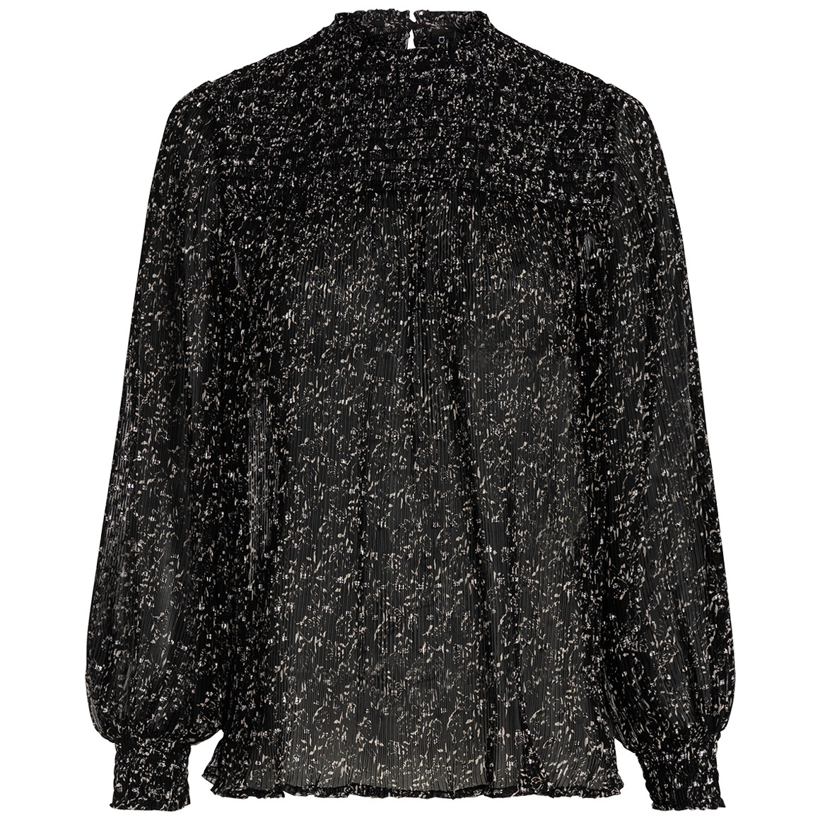 Damen Bluse mit Blumen allover