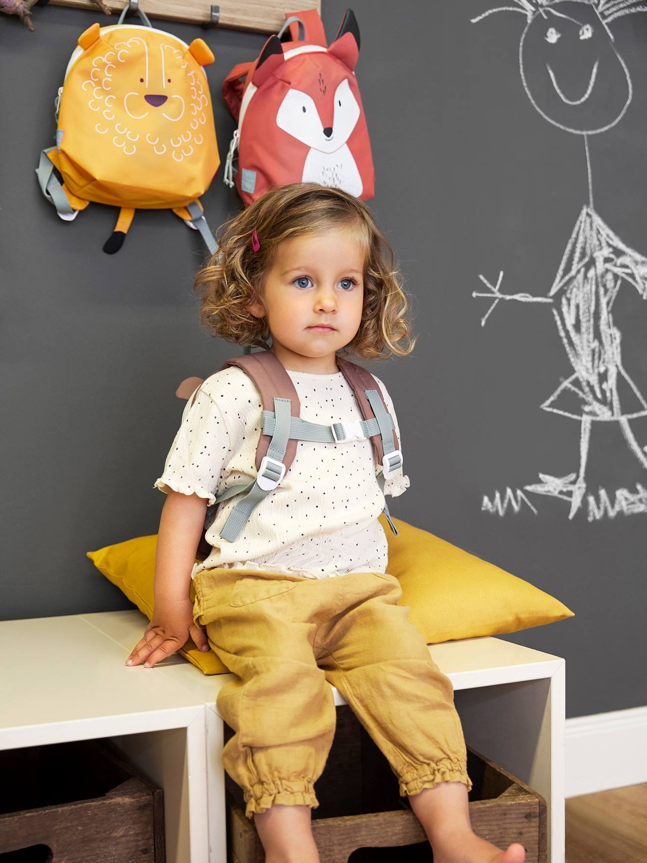 Sac à dos tiny crèche About friends LÄSSIG lion jaune