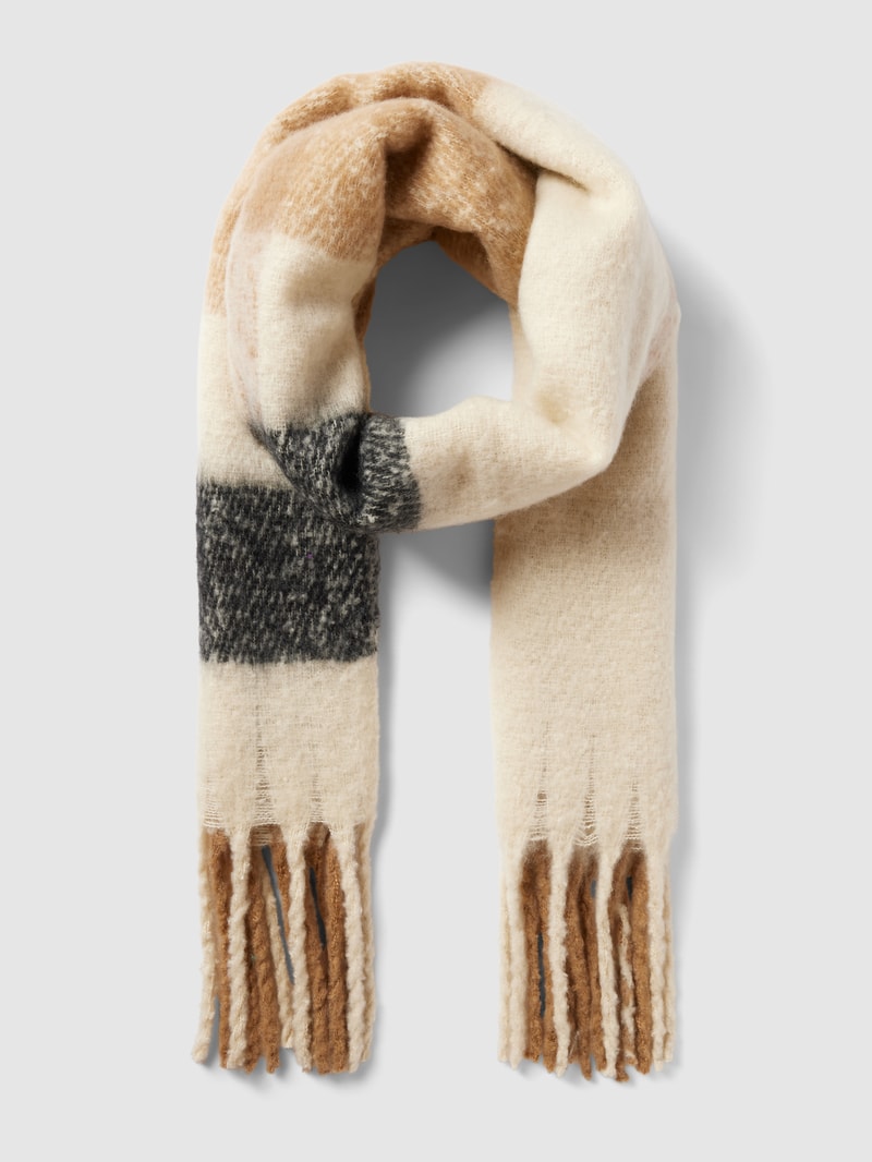 Schal mit Colour-Blocking-Design Modell 'Anya' in beige