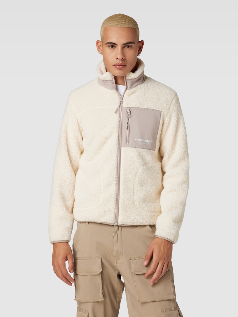Jacke aus Teddyfell Modell 'JORVESTERBRO' in beige
