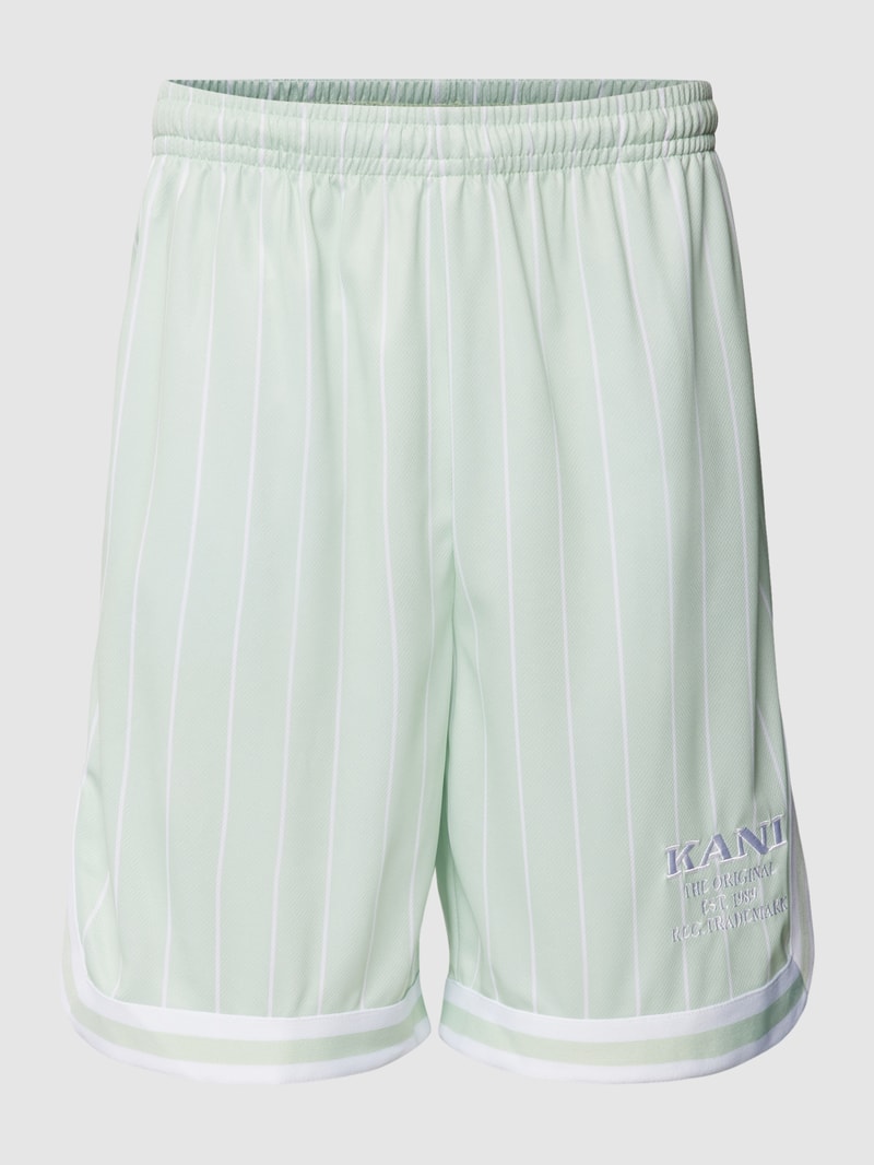 Shorts mit Label-Stitching in mint