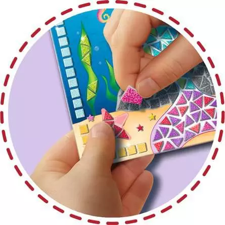 Mosaik Meerjungfrau - Bastelset für Kinder ab 7 Jahren