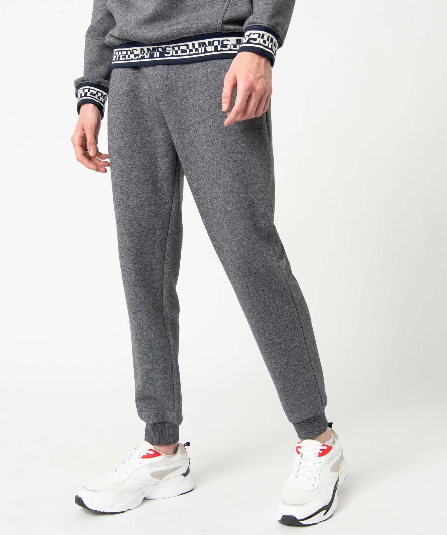 Pantalon de jogging homme avec ceinture imprimée – Camps ... gris | GEMO