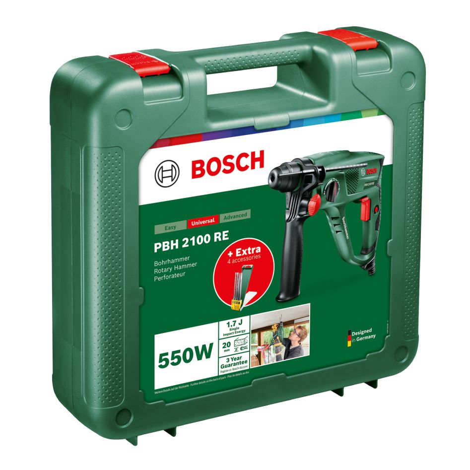 Sada vrtacích kladiv Bosch Green 06033A9302 PBH 2100 RE v kufříku