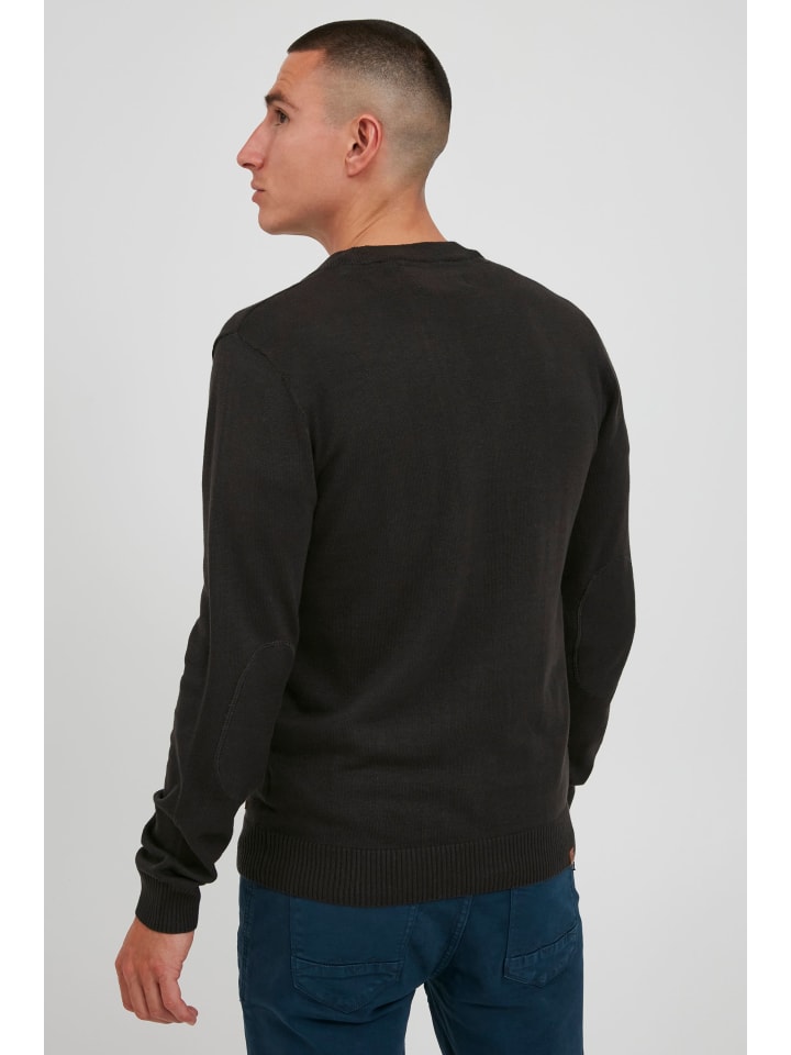 BLEND Cardigan BHLennard 703656ME Strickjacke mit Ton-in-Ton Ellenbogenpatches in Schwarz günstig kaufen