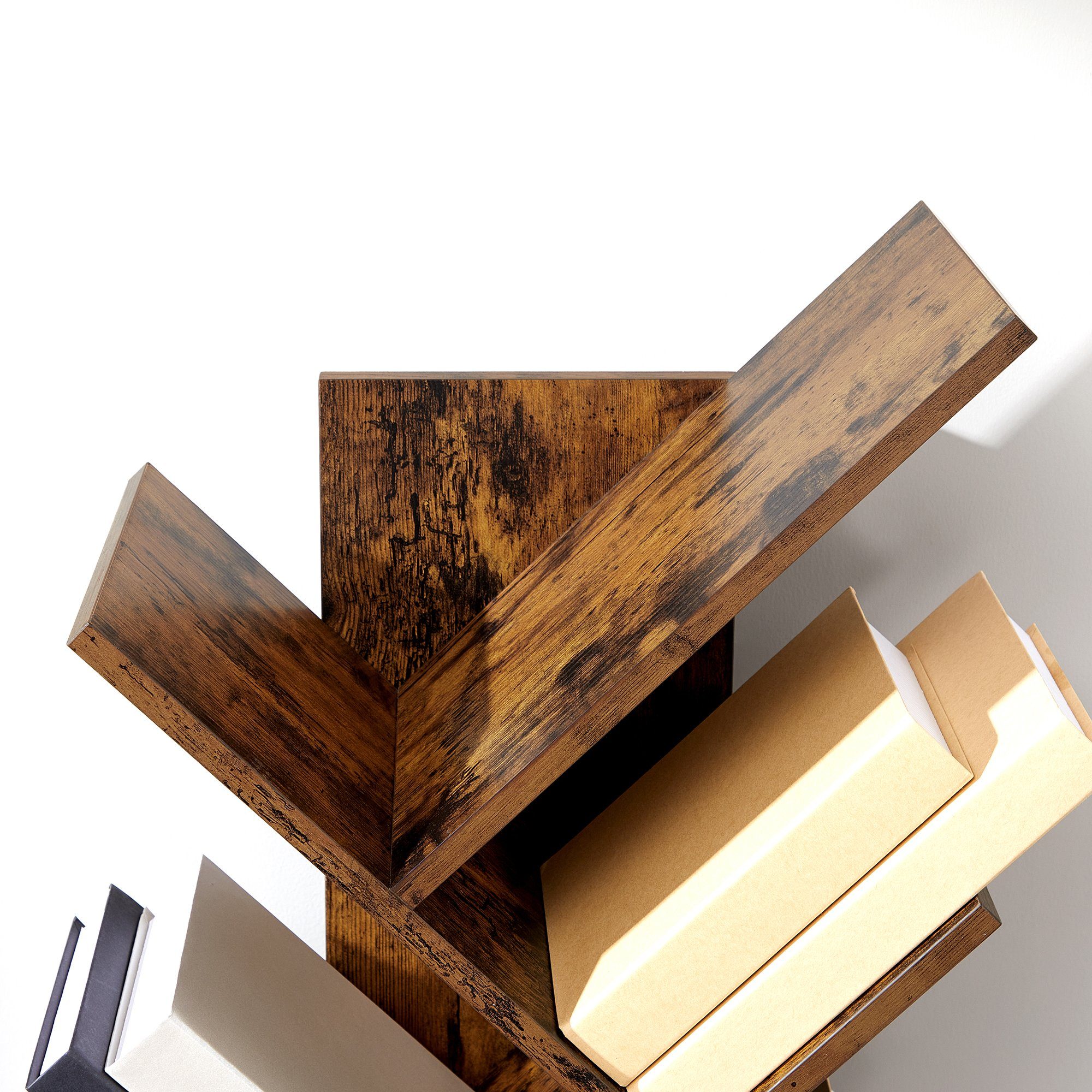 VASAGLE Bücherregal, Raumteiler, Standregal mit 8 Ebenen, 50 x 25 x 141,5cm