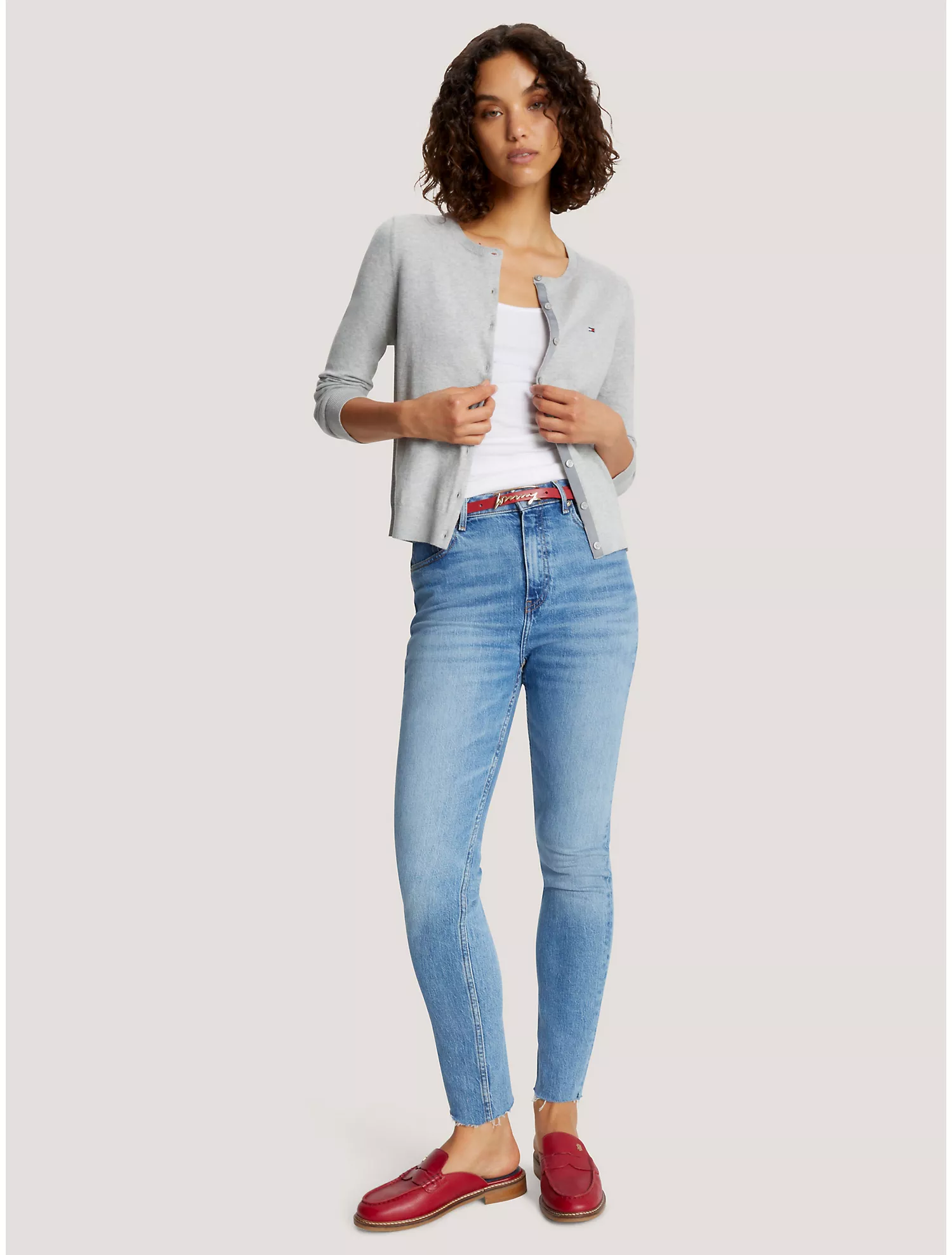 Solid Button-Up Cardigan