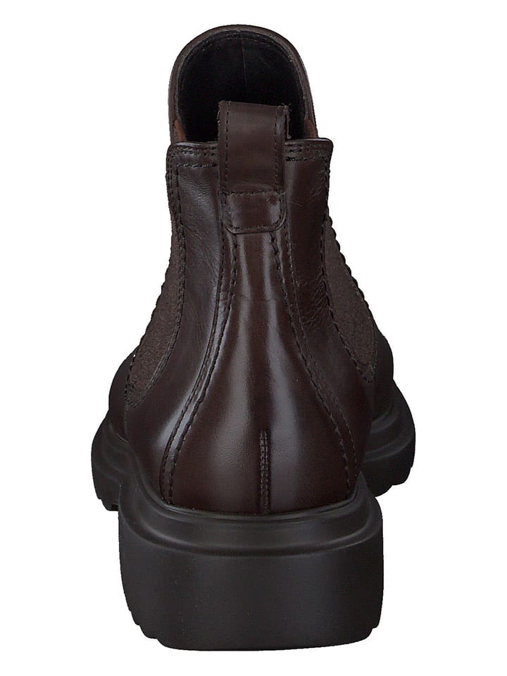 Paul Green Leder-Chelsea-Boots in Braun günstig kaufen