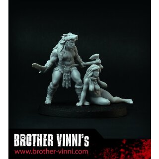 Barbarian with Women (28 mm)