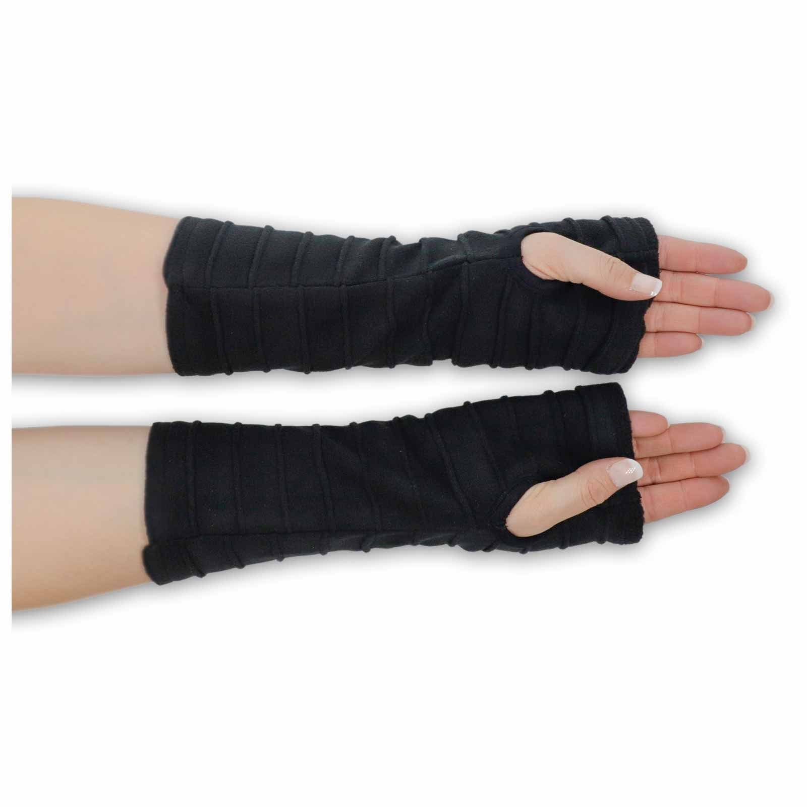 KUNST UND MAGIE Armstulpen Armstulpen Fleece Stulpen Handwärmer Handschuhe Hippie Gothic Boho