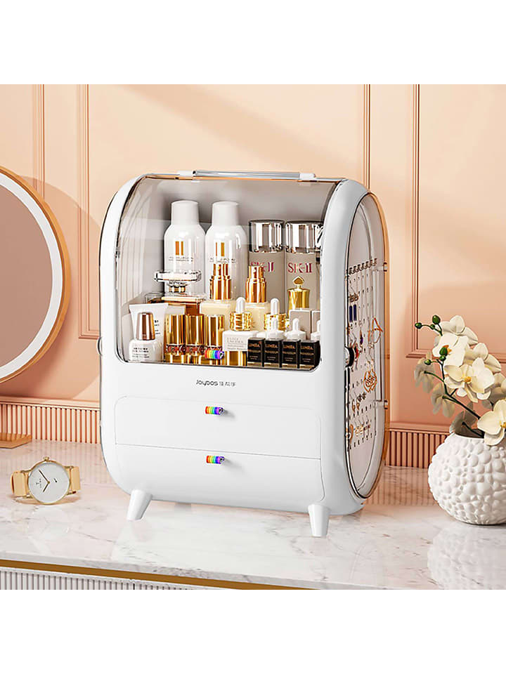 Joybos Kosmetik-Organizer in Weiß/ Grau - (B)28,5 x (H)36,5 x (T)18,5 cm günstig kaufen onesize