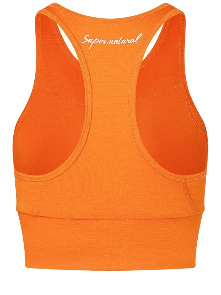 super.natural Merino Bra W LIQUID FLOW TOP in orange günstig kaufen