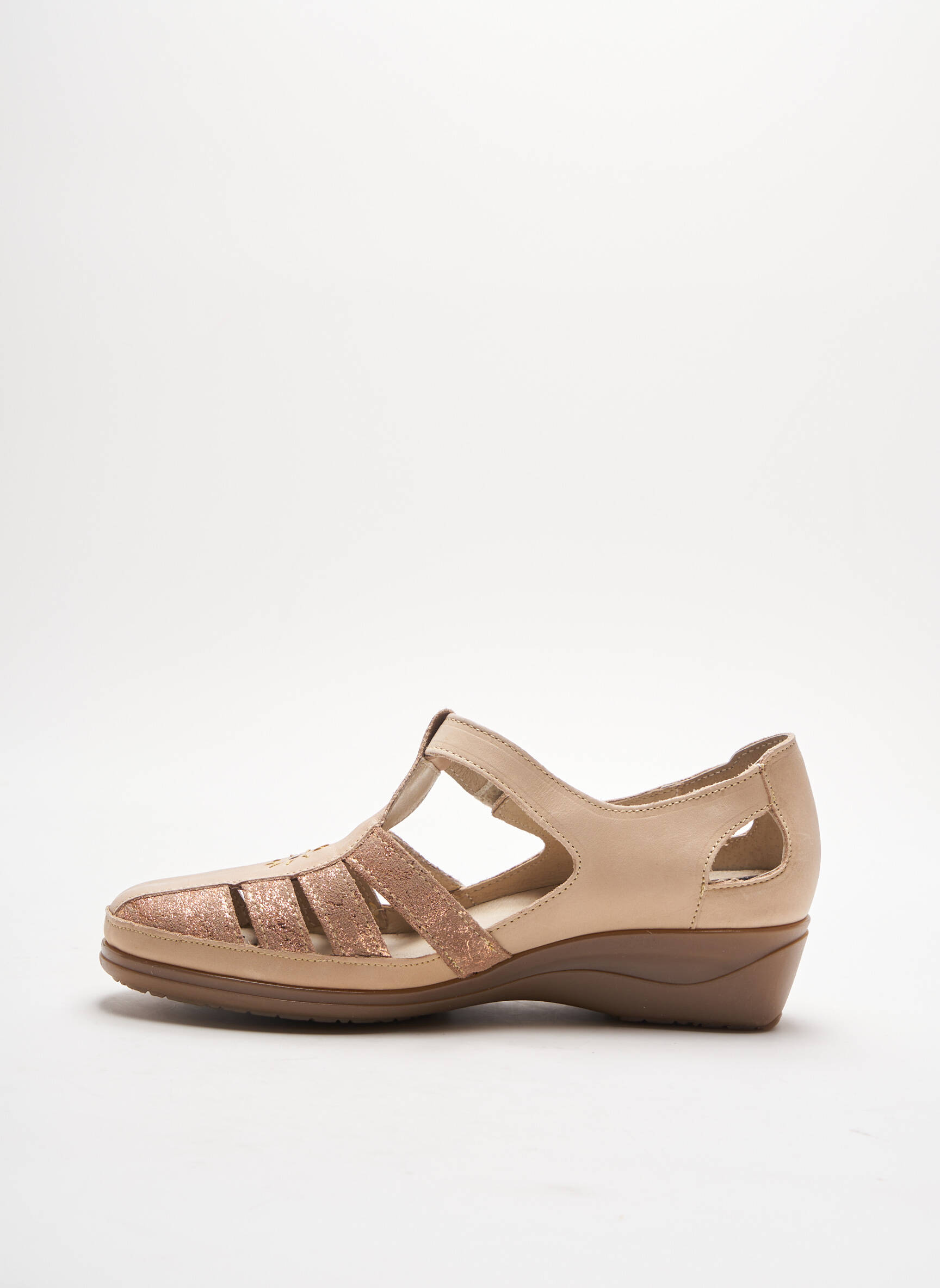 Altex Sandales Nu Pieds Femme couleur beige