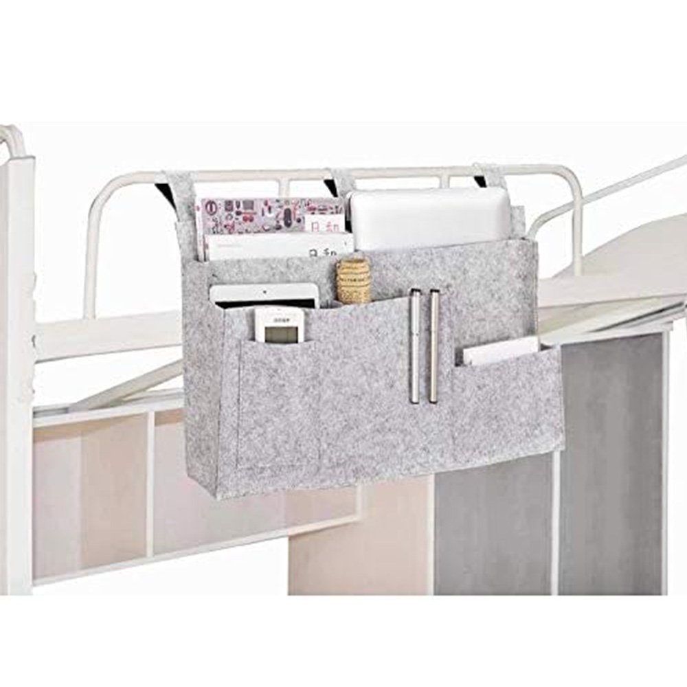 FELIXLEO Betttasche Betttasche Filz Bett Organizer Hochbett Aufbewahrungstasche für Buch