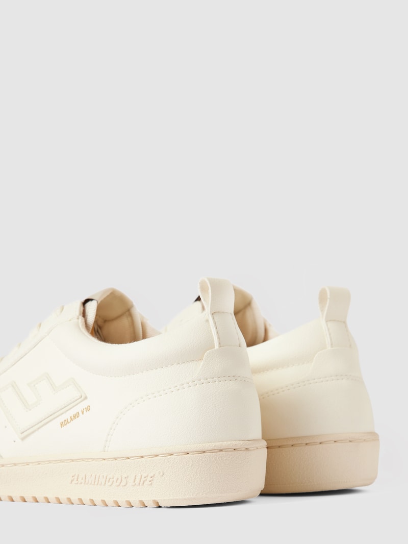 Sneaker mit Label-Detail Modell 'Roland' in weiß