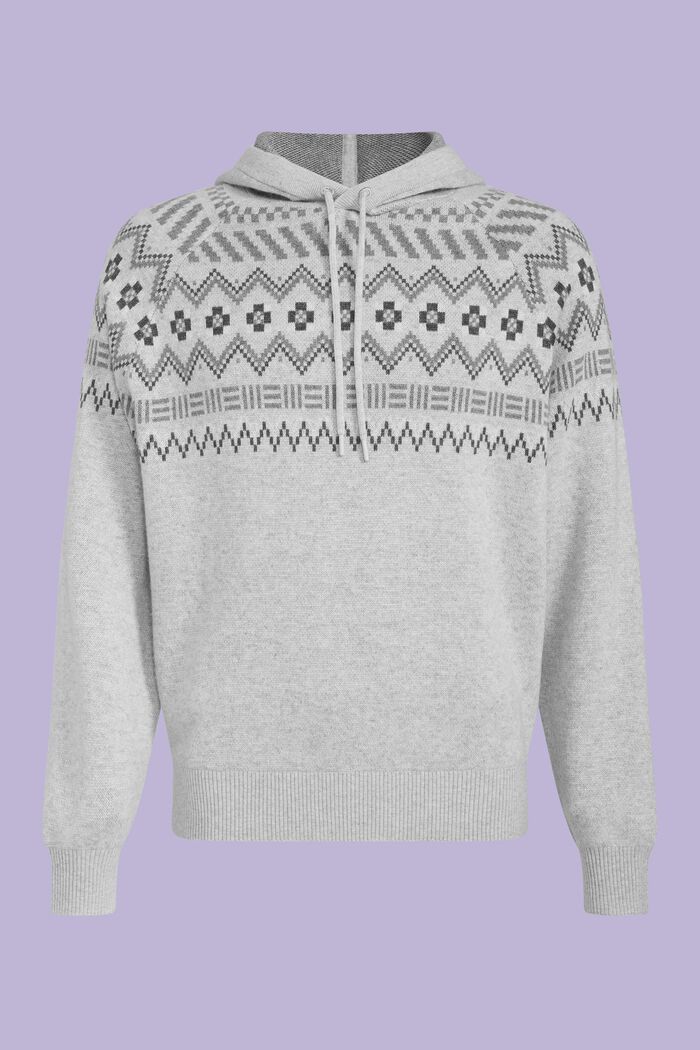 Fair Isle-Kapuzenpullover aus Wolle und Kaschmir
