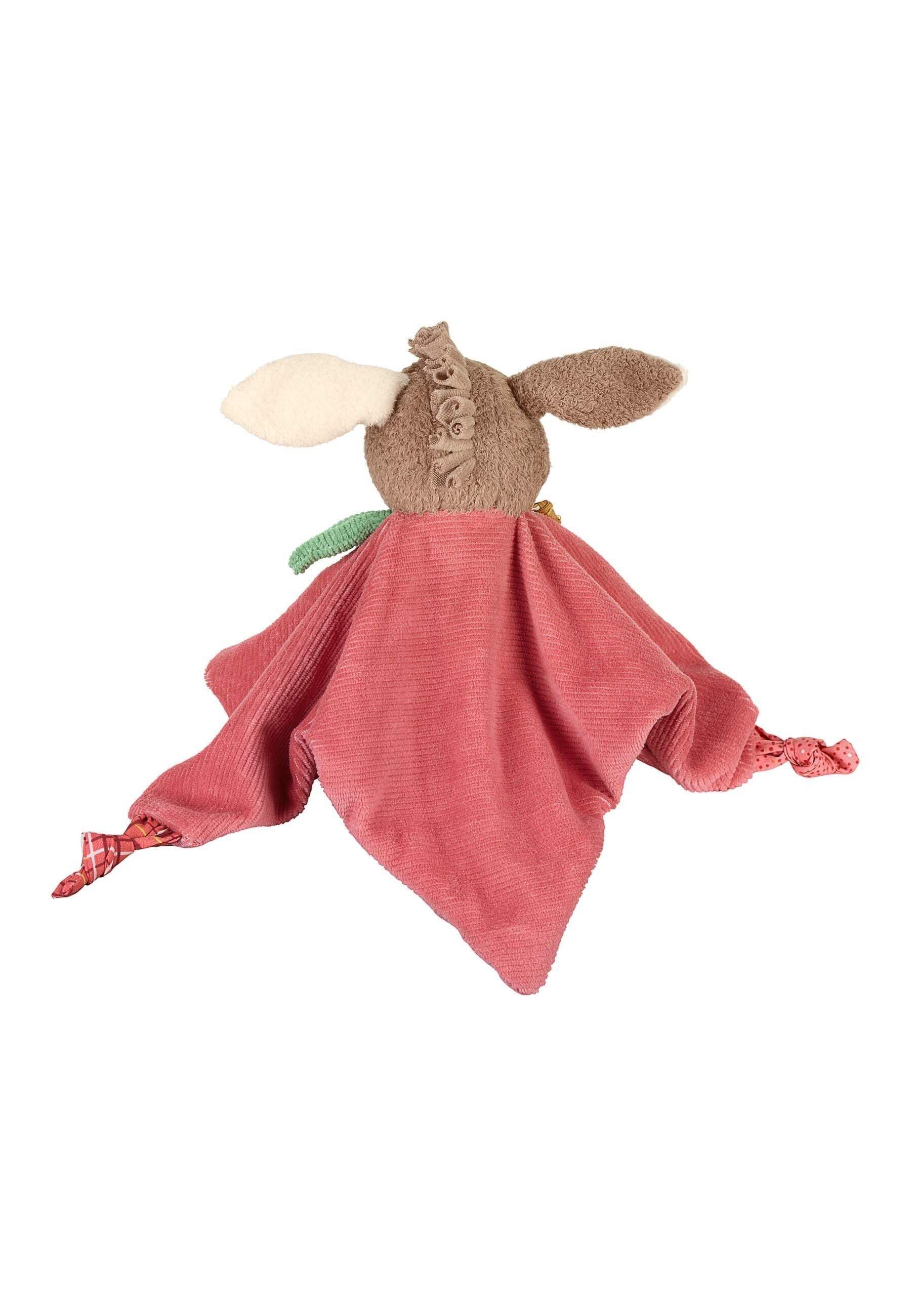 Schmusetuch Esel Emmily in Hellrot, 26 cm