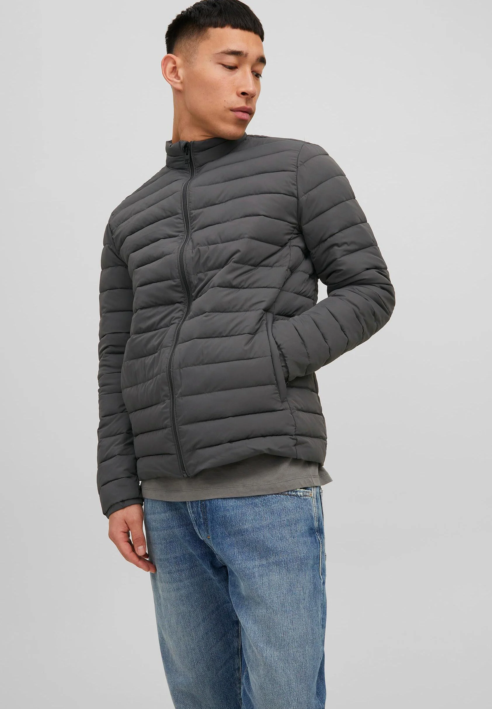 Jack & Jones PREMIUM JJERECYCLE PUFFER COLLAR - Chaqueta de entretiempo