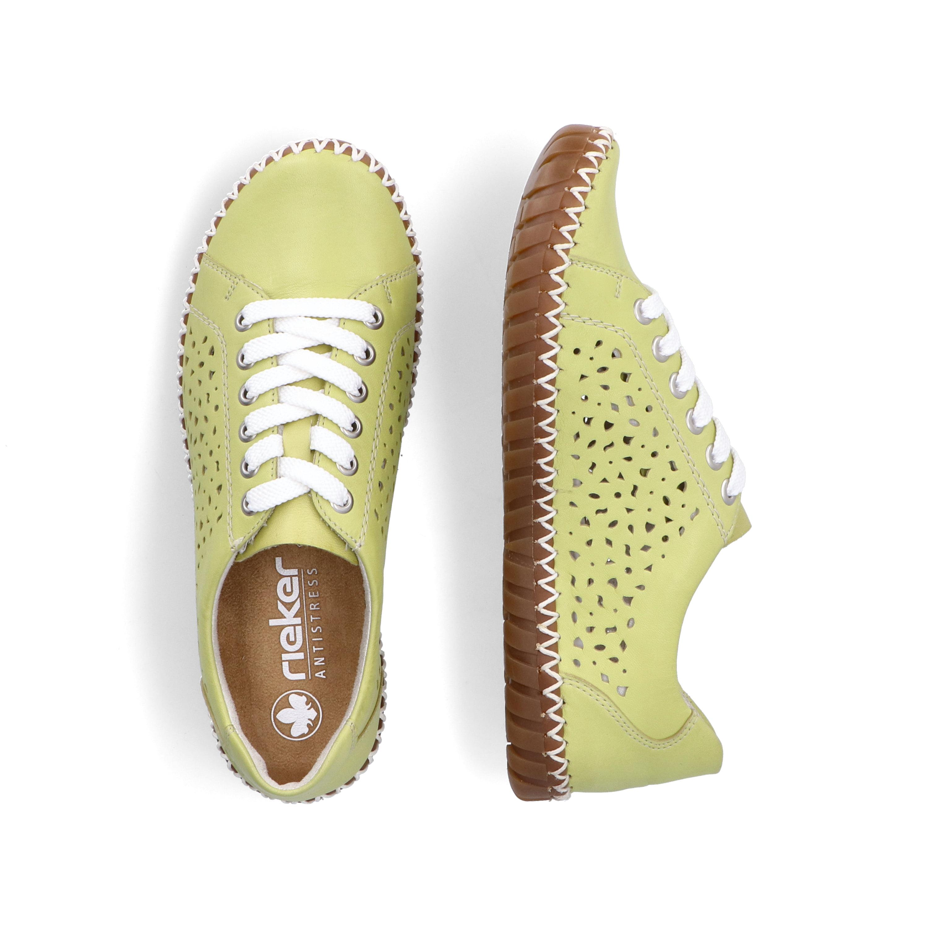 Rieker Damen Schnürschuhe hellgrün