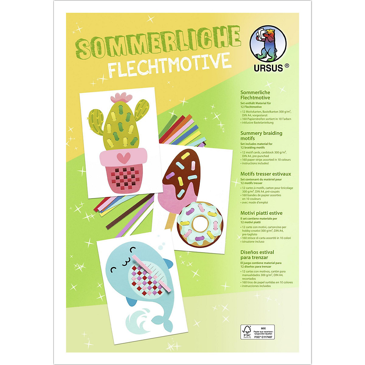Sommerliche Flechtmotive A4