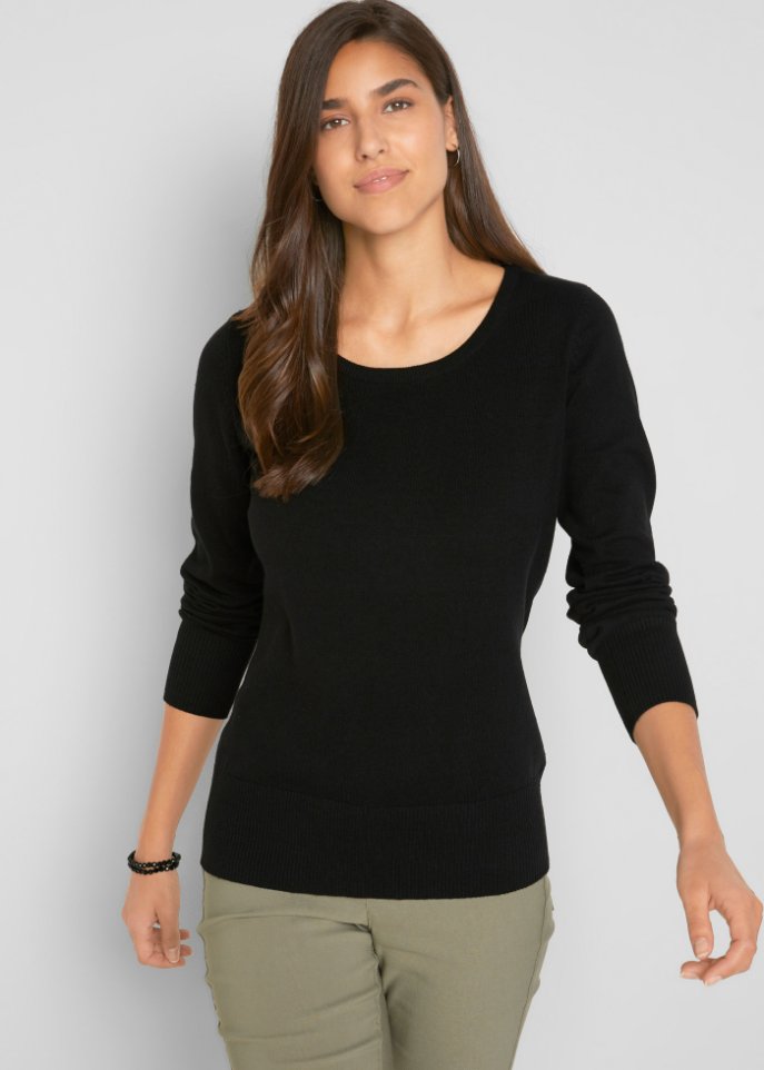 Basic Pullover mit recycelter Baumwolle