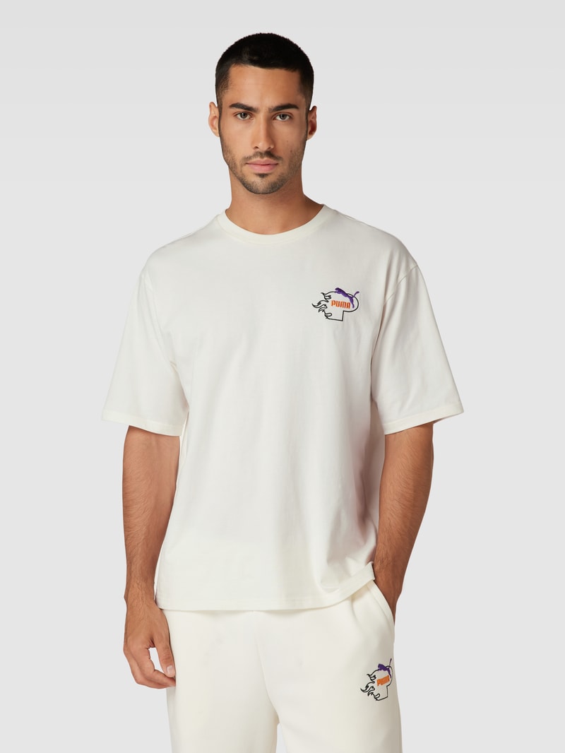 T-Shirt mit Label-Stitching - PUMA X P&C* in offwhite