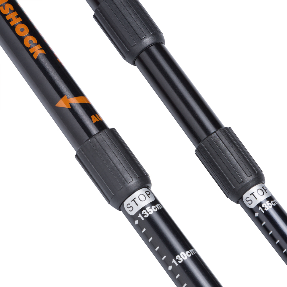 DEUBA Nordic Walking Stöcke 68 – 135cm orange