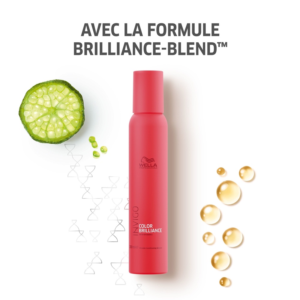 Wella Mousse COLOR BRILLIANCE, mousse vitaminée, 200ml Mousse légère pour cheveux colorés