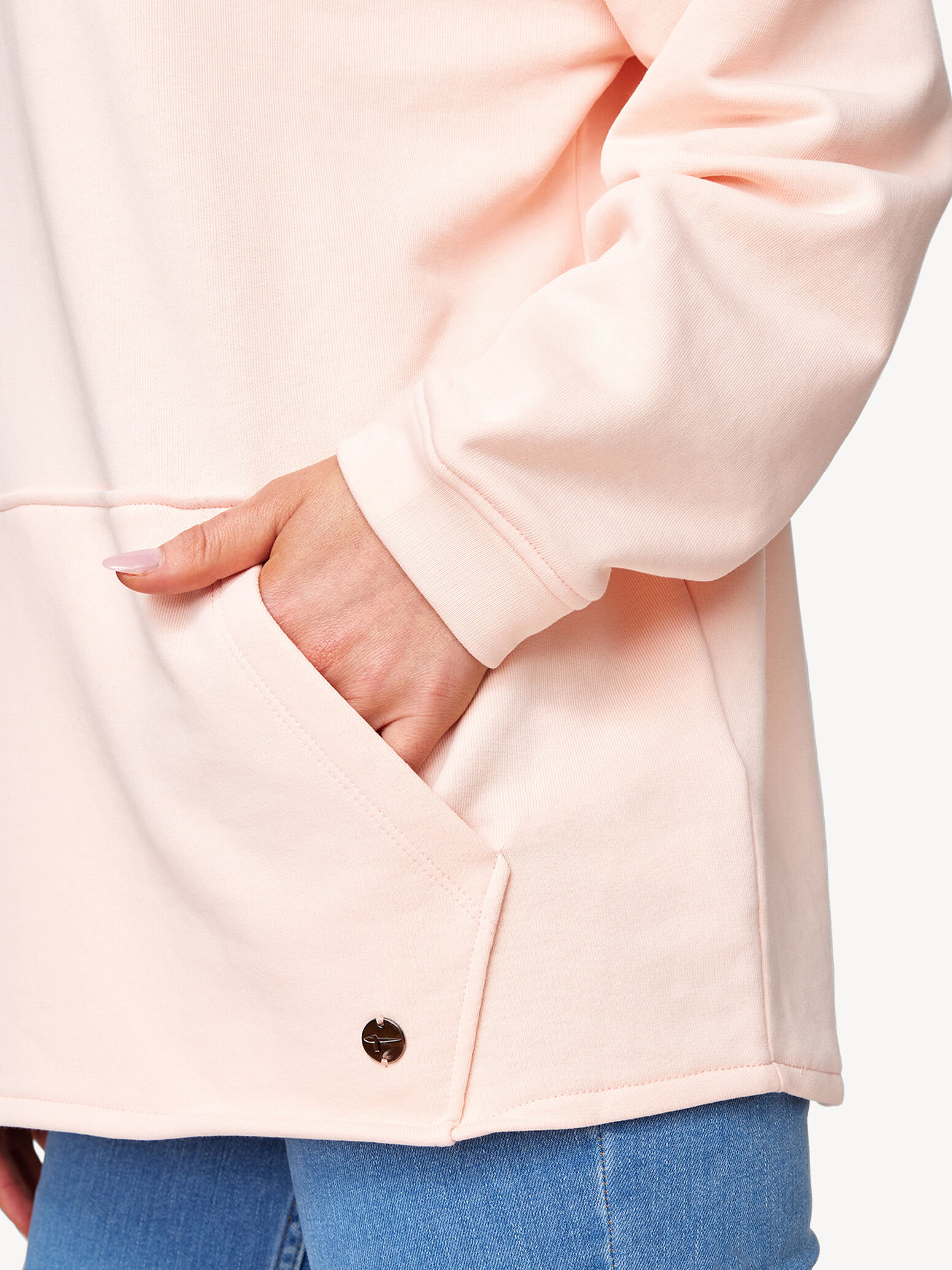 Sweat oversize à capuche - rose