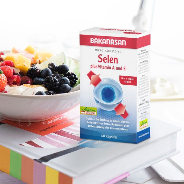 Bakanasan Mikro-Nährstoffe Selen plus Vitamin A und E Kapseln Nahrungsergänzungsmittel